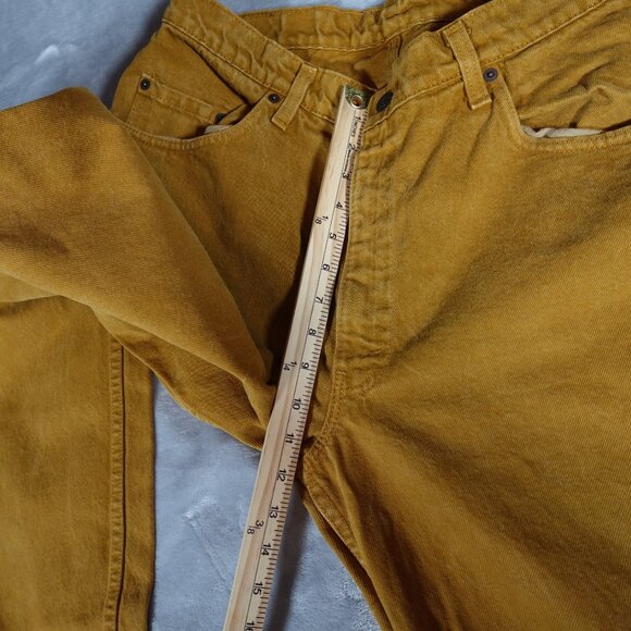 Vintage Levis 560 Relaxed Tapered Fit Jeans Mens 36x32 (Fits 34x31) Mustard Tan - Picture 11 of 11